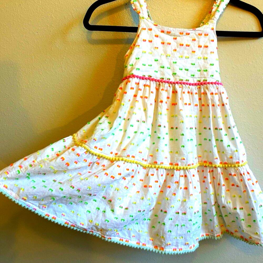 JUICY COUTURE Girl's 6X Spring Rainbow Tiered Dress Polka Dots Easter Boho Cute
